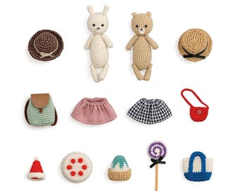 A small crocheted doll that's fun to dress up - Japanese Craft Book