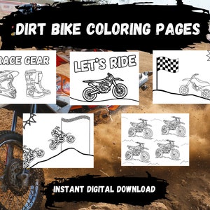 Dirt Bike Coloring Pages, Kids Motocross Activity, Supercross Ideas for