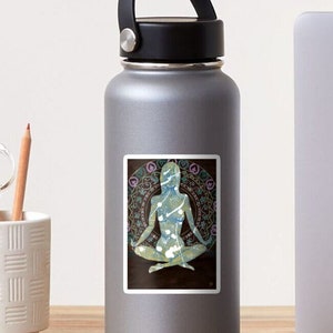 Sticker, résistant à l'eau, féminin sacré, mandala, personnaliser un objet, fête des mères