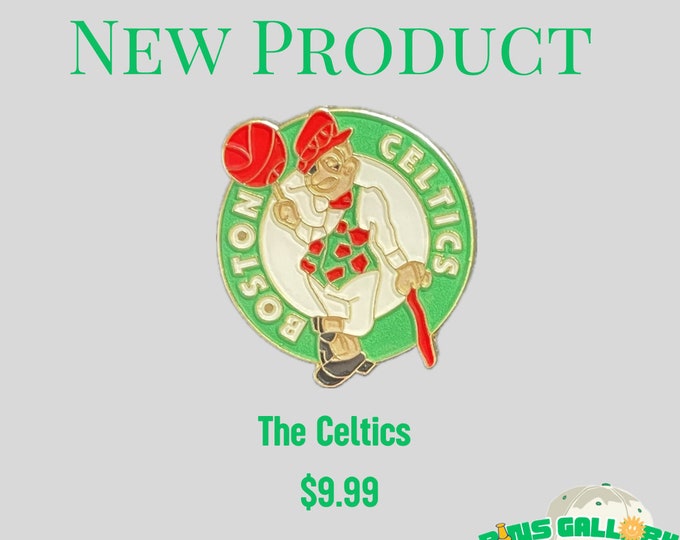 The Boston Celtics Enamel Pin.
