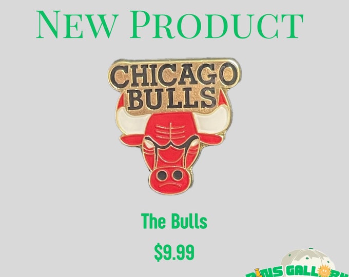 The Chicago Bulls Enamel Pin.