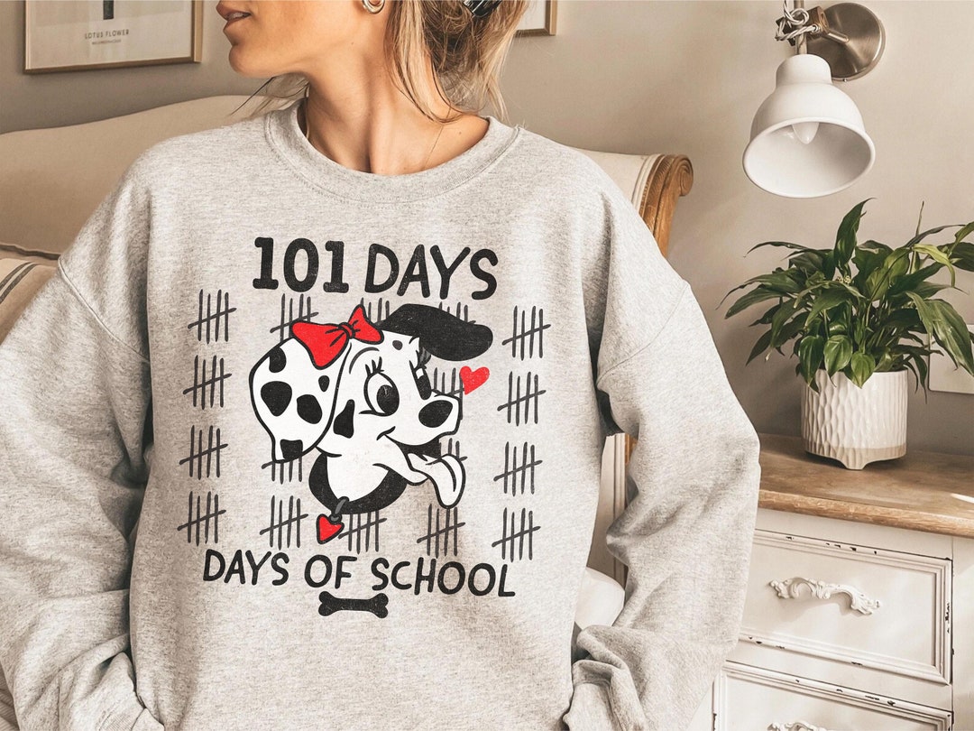 101 Days of School PNG 101 Dalmatians, Black White 101 Days of School ...