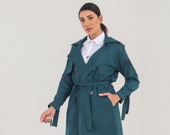 Arrow Women Oversize Trenchcoat Emerald