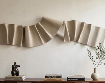 Modern 3D Schilderij: Uniek Reliëf, Sculpturaal Pleisterwerk, Zandbeige - Ideaal Cadeau