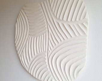 Irregular 3D Painting - Unique Relief Wall Art - Sculptural Plaster Hanging - Textured Wall Decor - Minimalist Artwork - Handmade Gift