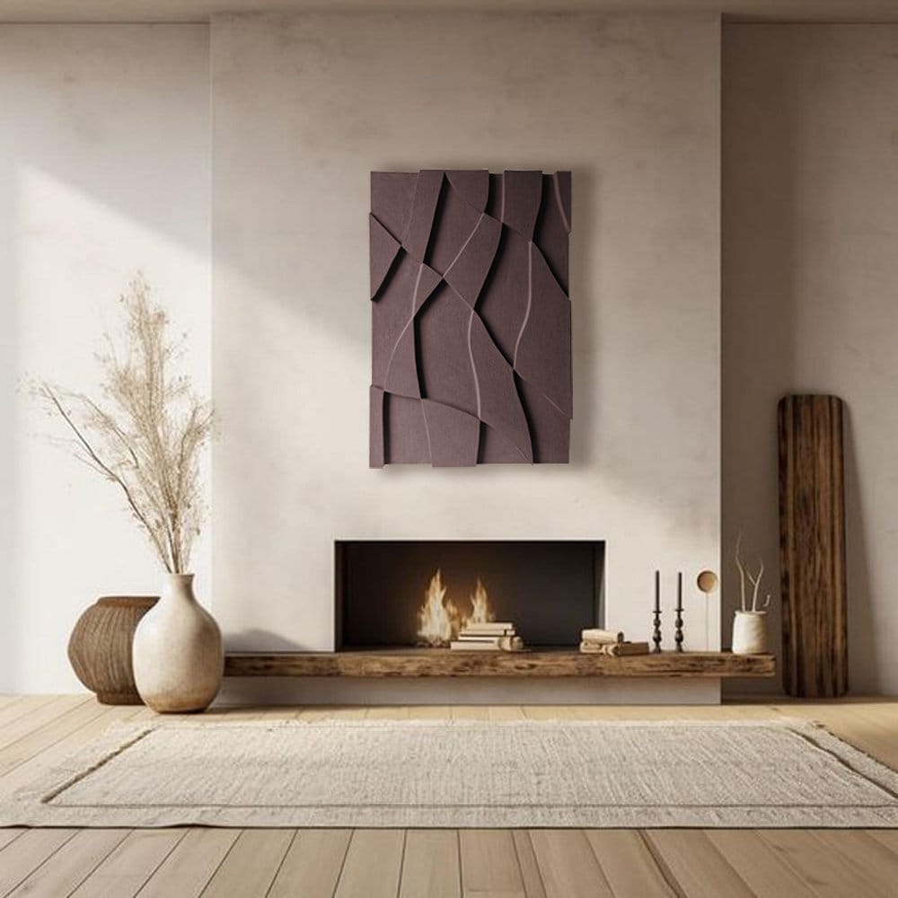 Textured 3D Geometric Wall Art - Modern Abstract Relief Sculpture - Etsy