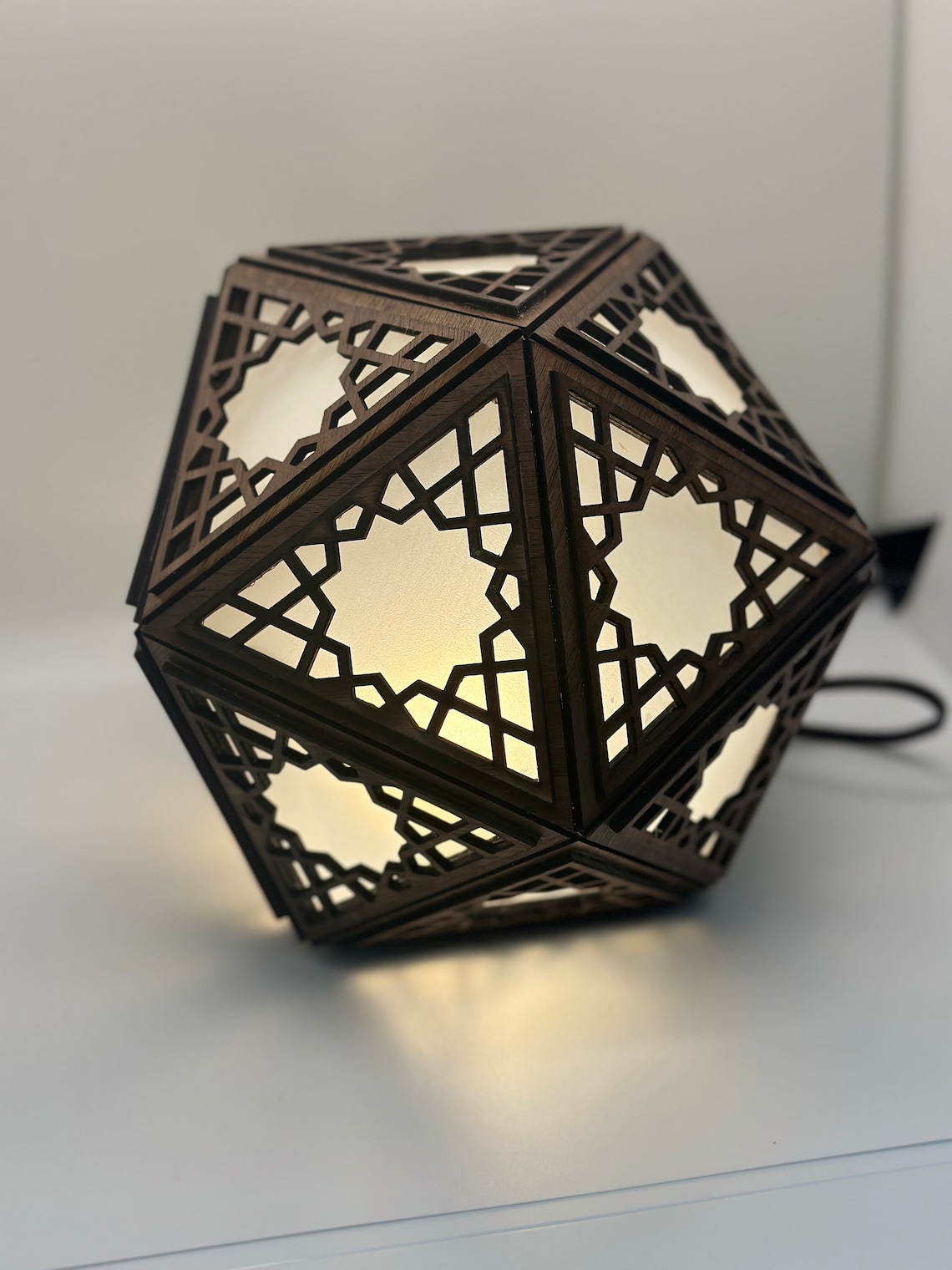 Geometric Pattern Shadow Lamp - Etsy
