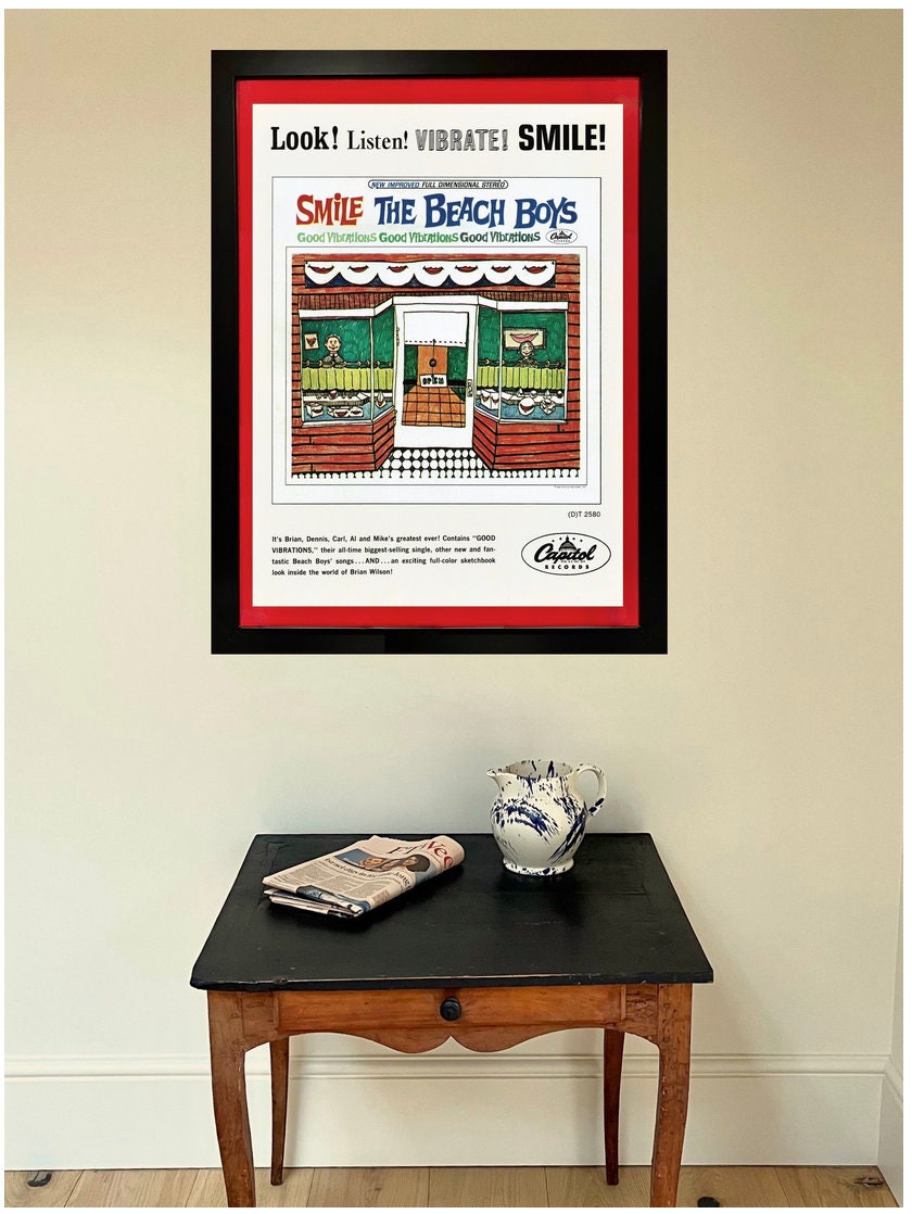 Beach Boys Smile 3LP 廃盤USプレス カラー盤ポスター資料付 BEACH BOYS - Smile - Promo Poster - Unique, Limited Edition
