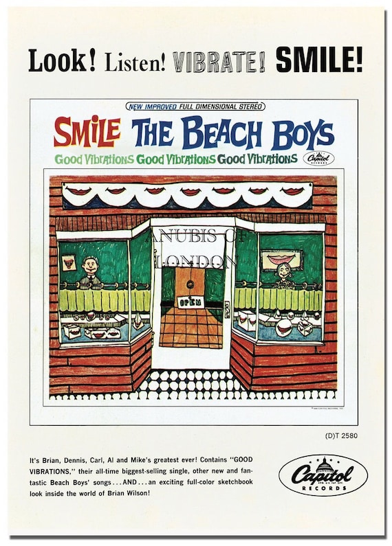 BEACH BOYS - Smile - Promo Poster - Unique, Limited Edition A1