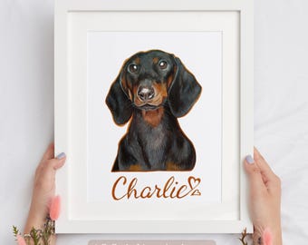 Custom Pet Portrait Handmade Acrilyc Dog Painting Animal Portrait Pet Memorial Decor Cat Lover Gift Dog Lover Gift Personalized Pet Drawing