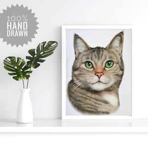 Custom Pet Portrait From Photo Colored Pencil Pet Drawing Personalized Cat Portrait Hand Drawn Dog Sketch Pet Memorial Gift Dog Lover Gift image 10