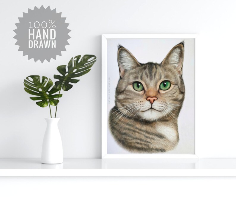 Custom Pet Portrait From Photo Colored Pencil Pet Drawing Personalized Cat Portrait Hand Drawn Dog Sketch Pet Memorial Gift Dog Lover Gift image 10