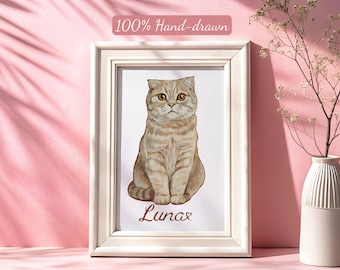 Custom Pet Portrait Personalized Dog Art Handmade Cat Portrait Acrylic Pet Artwork Pet Memorial Decor Pet loss Dog Lover Gift Cat Home Decor