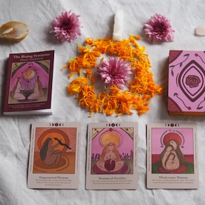 3- Card Oracle Reading The Rising Feminine Oracle Deck Within 24 Hours Energy Healing Altar Cards Ceremonial Gift Witch Womb Psychic Tarot