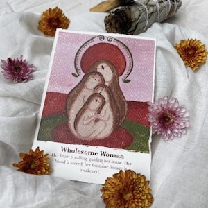 Godin-bevestigingskaarten: gezonde vrouw