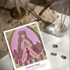 Biglietto d'altare per l'ascesa femminile, regalo di femminilità, stampa artistica cerimoniale