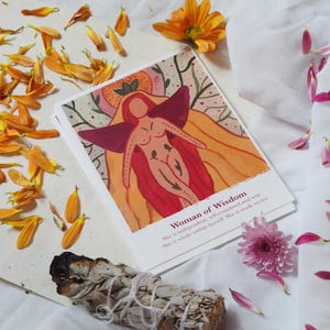 Carta dell'altare femminile in ascesa: stampa artistica della donna saggia