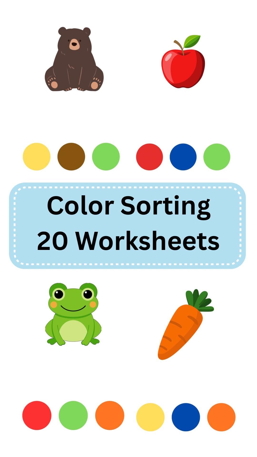 Color Sorting Worksheets for Toddlers | Learn Colors Activity ...