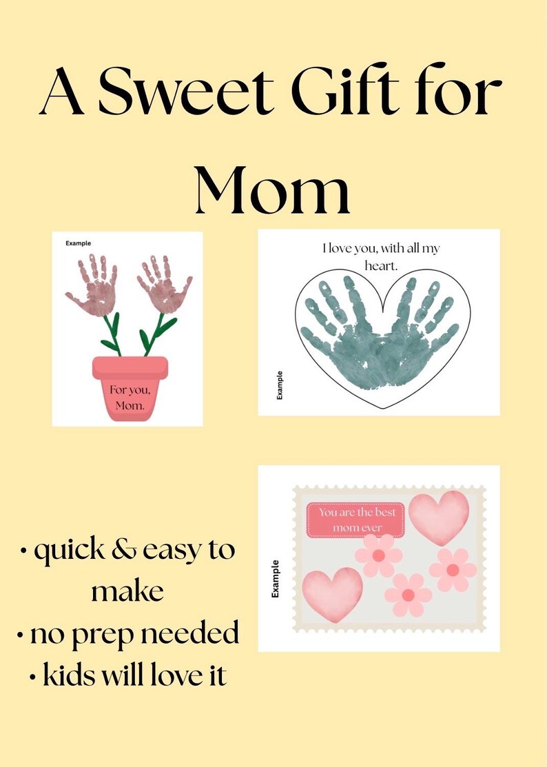 Mother's Day Craft for Kids | Printable DIY Gift | Handprint Art ...