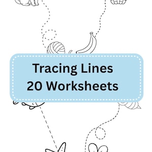 Tracing Lines Worksheets | Toddler Fine Motor Activity | Preschool Pre Writing Practice | Printable Worksheets Ages 2–4