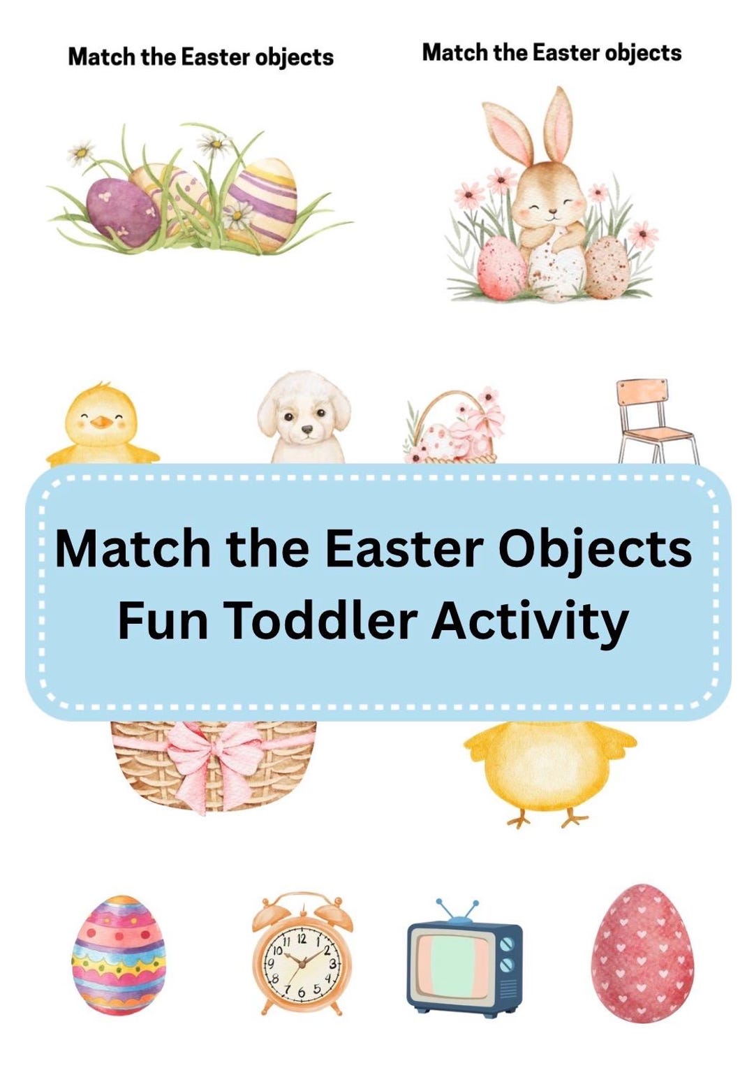 Easter Matching Game for Toddlers| Preschool Printable Activity | Match ...