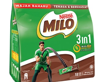 Nestle Milo 3-in-1 Chocolate Powder (Richer than The Original) 18 Sticks