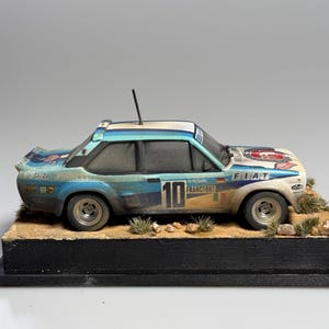 Fiat 131 Abarth - 1:43 scale rally car customized by hand