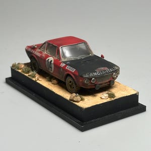 Model Car Lancia Fulvia HF 1600 Rally Monte Carlo 1972 Munari 1/43 -customized by hand