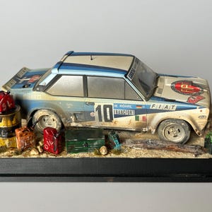 Fiat 131 Abarth - 1:24 scale rally car customized by hand