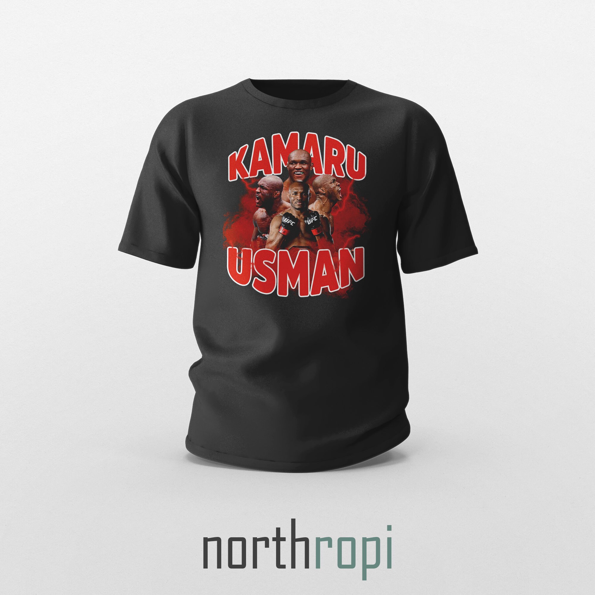 Kamaru Usman T Shirt Design PNG Instant Download Kamaru Usman Fan ...