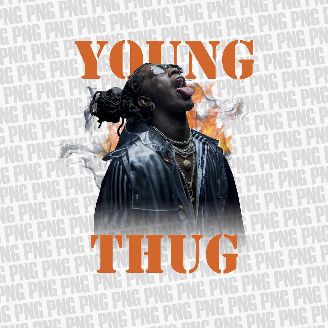 Young Thug T-shirt Design PNG Instant Download Young Thug Coffee Design ...