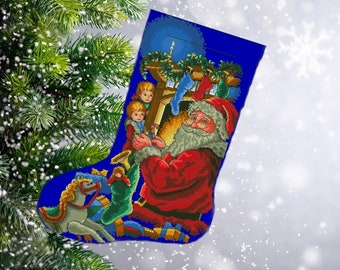 Christmas Stocking 52, PDF Counted Cross Stitch, Embroidery Chart, Hand Decor Embroidery, Needlepoint Chart, Instant download