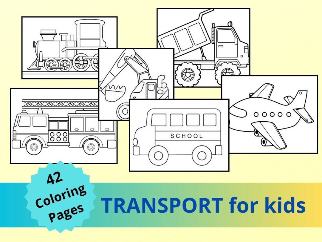 Coloring Pages Transport Pdf, Easy Coloring Pages for Kids Toddlers Preschoolers Coloring ...