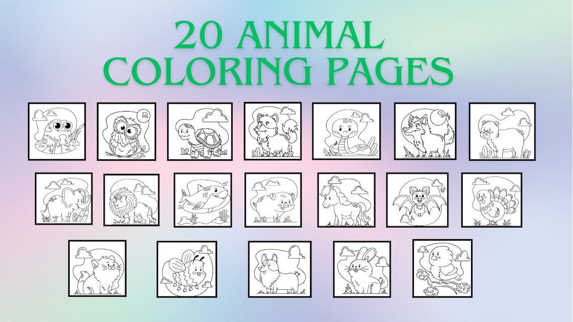 Coloring Pages With Animals PDF - Il 1140xN.5642669398 2yn1 