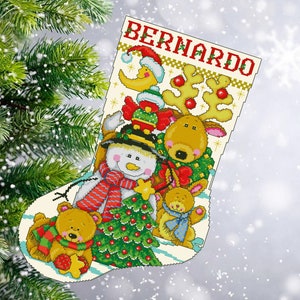 Christmas Stocking 49, PDF Counted Cross Stitch, Embroidery Chart, Hand Decor Embroidery, Needlepoint Chart, Instant download