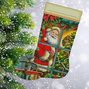 Christmas Stocking 19, PDF Counted Cross Stitch, Embroidery Chart, Hand Decor Embroidery, Needlepoint Chart, Instant download