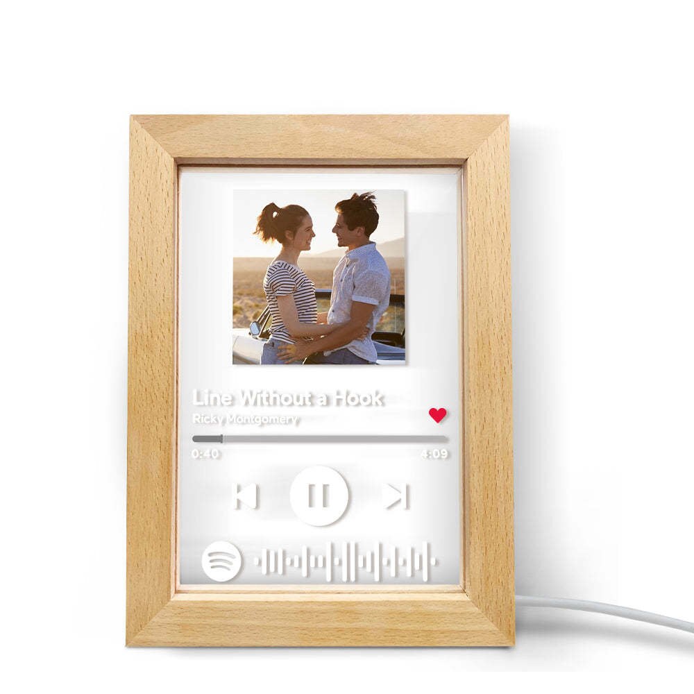Spotify Code On Frame Custom Scannable Spotify Code Music Art Picture Frame Nignt Light Gift ...