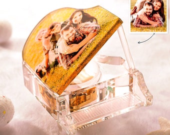 Custom Crystal Piano Music Box Desktop Decoration Ornament