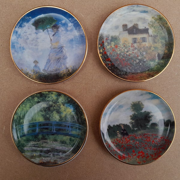 Miniature display plates Set of 4 porcelain Claude Monet Goebel Artis Orbis