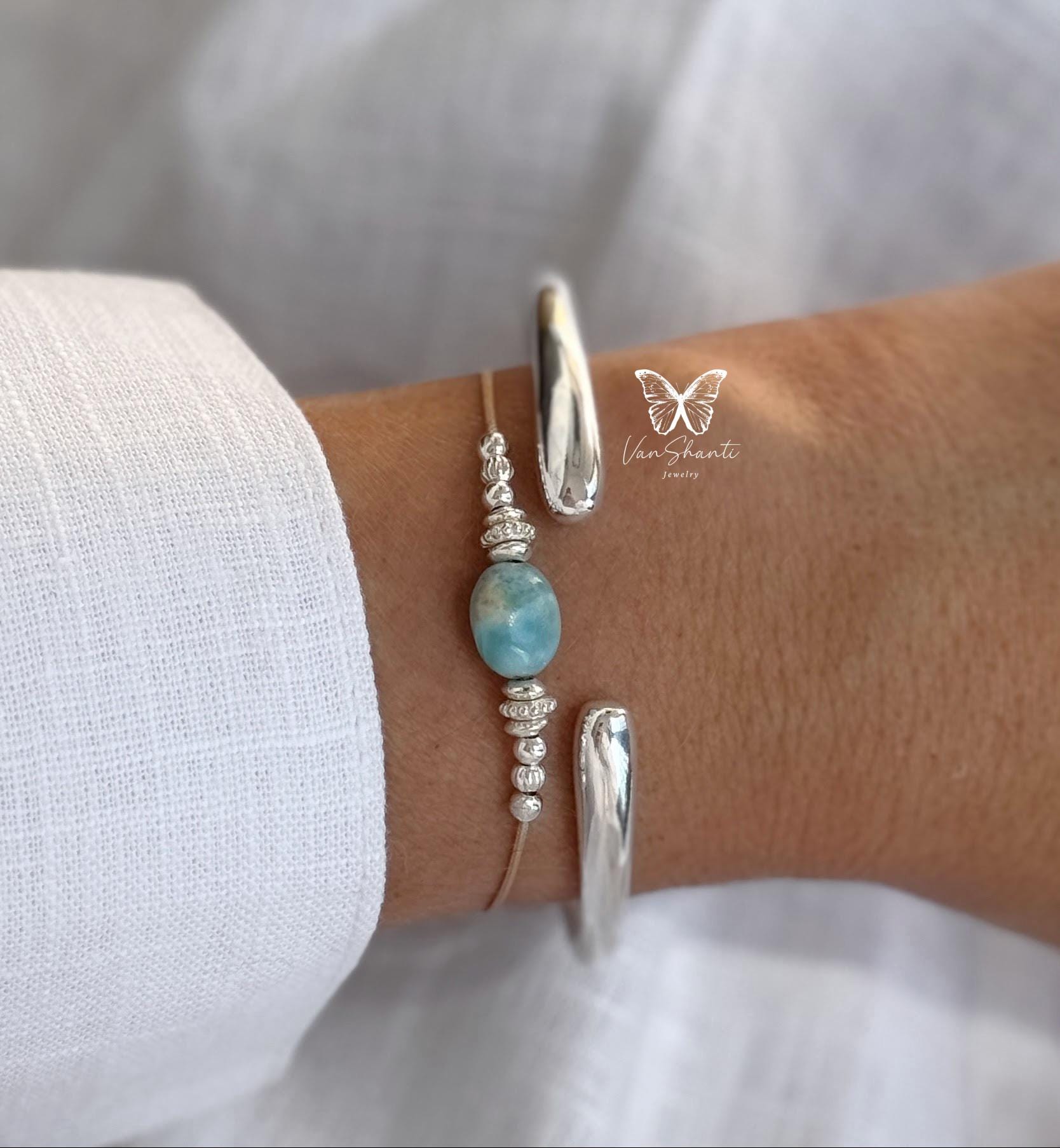 Larimar Dainty Bracelet - Women's Minimalist Jewelry