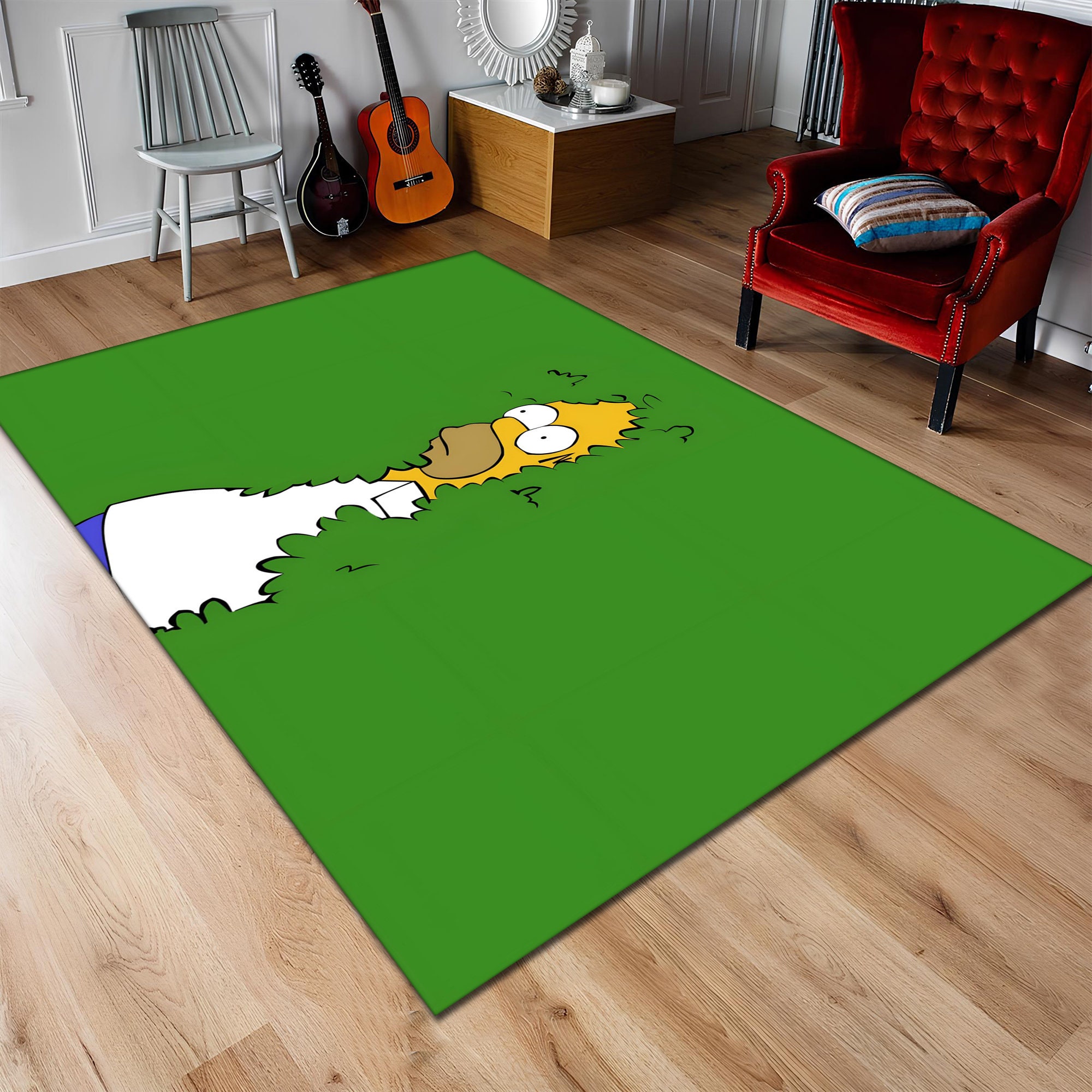 Discover The Simpsons, Grass Rug, Special Design, Funny Rug, Animation Rug, Popular Rug, Modern Rug, Custom Rug, Adult Rug, Fantastic Rug