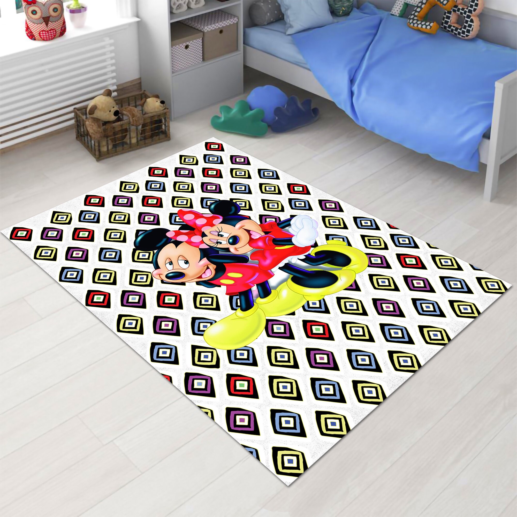 Discover Minnie Rug, Mickey Rug, Mouse Rug, Cartoon Rug, Kids Room Rug,Nursery Decor,Bdroom Rug,Kids Decor,Cute Rug,Girl Room Rug