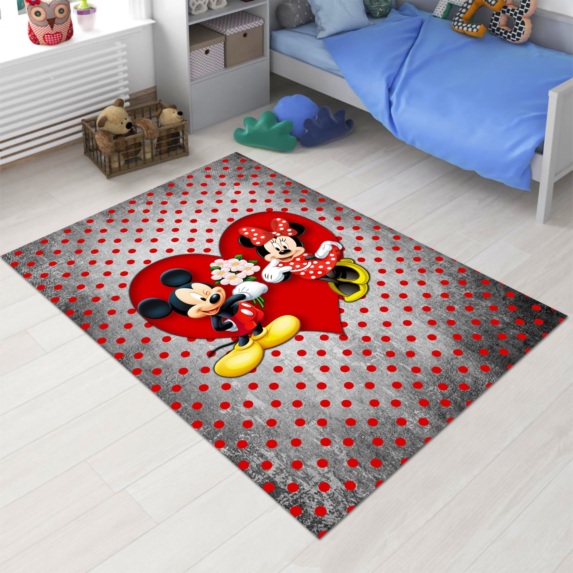 Discover Minnie Rug, Mickey Rug, Mouse Rug, Cartoon Rug, Kids Room Rug,Nursery Decor,Bdroom Rug,Kids Decor,Cute Rug,Girl Room Rug