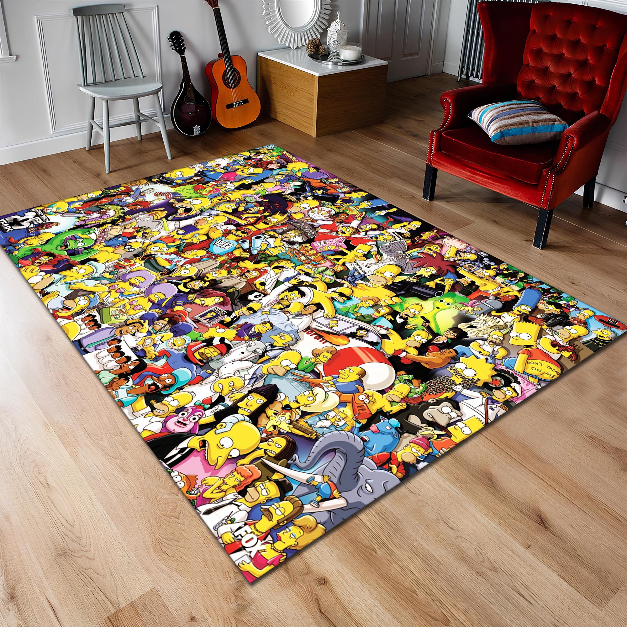 Discover The Simpsons, 25th Anniversary Special Design, Animation Rug, Popular Rug, Modern Rug, Custom Rug, Adult Rug