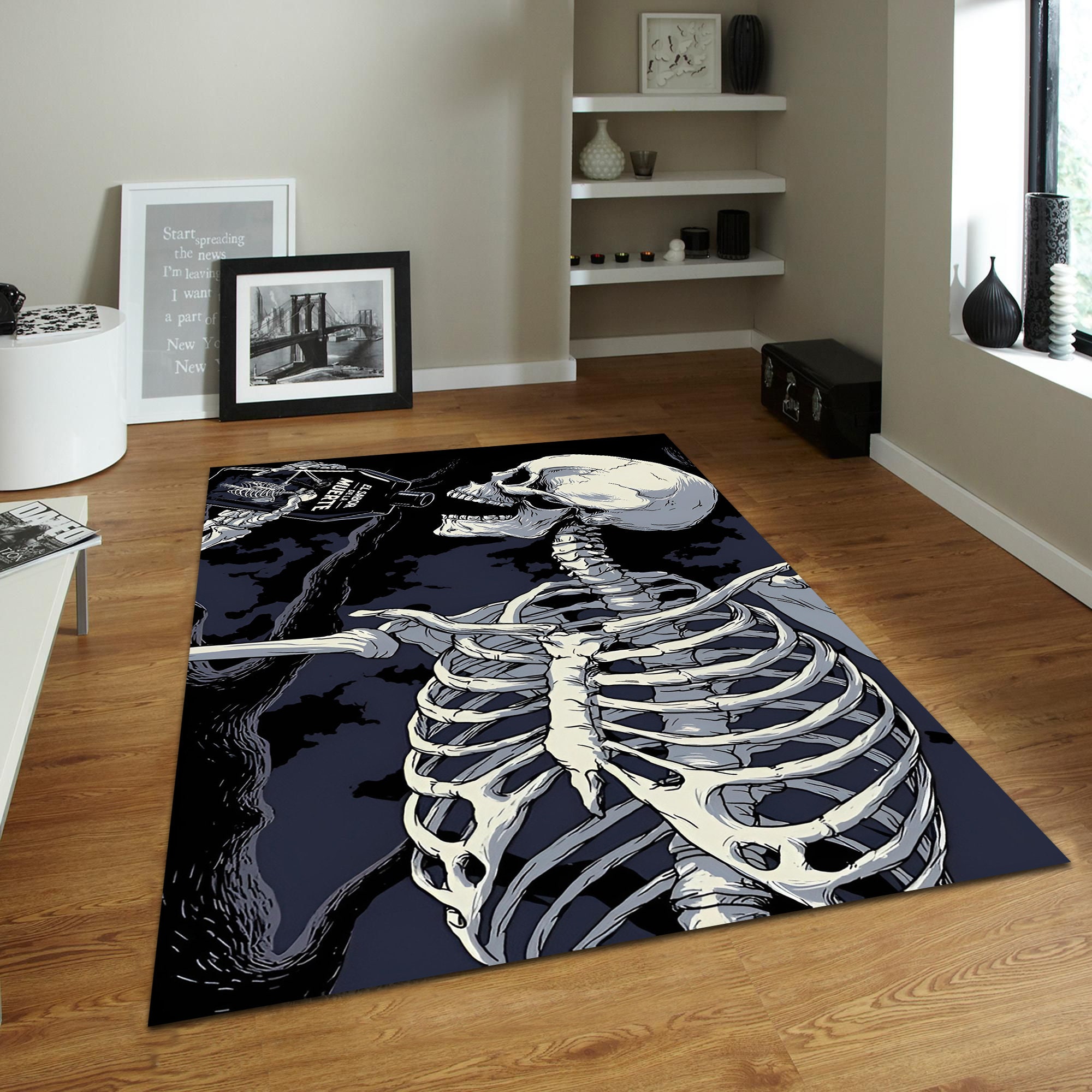 Discover Skull Rug, Skull Decor, Horror Rug, Art Rug, Fear Rug, Young Room Rug