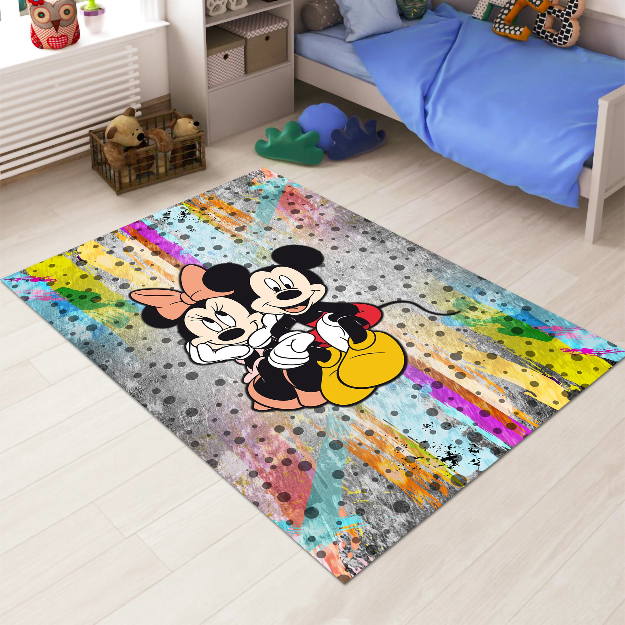 Discover Minnie Rug, Mickey Rug, Mouse Rug,Cartoon Rug, Kids Room Rug,Nursery Decor,Bedroom Rug,Kids Decor,Cute Rug,Girl Room Rug