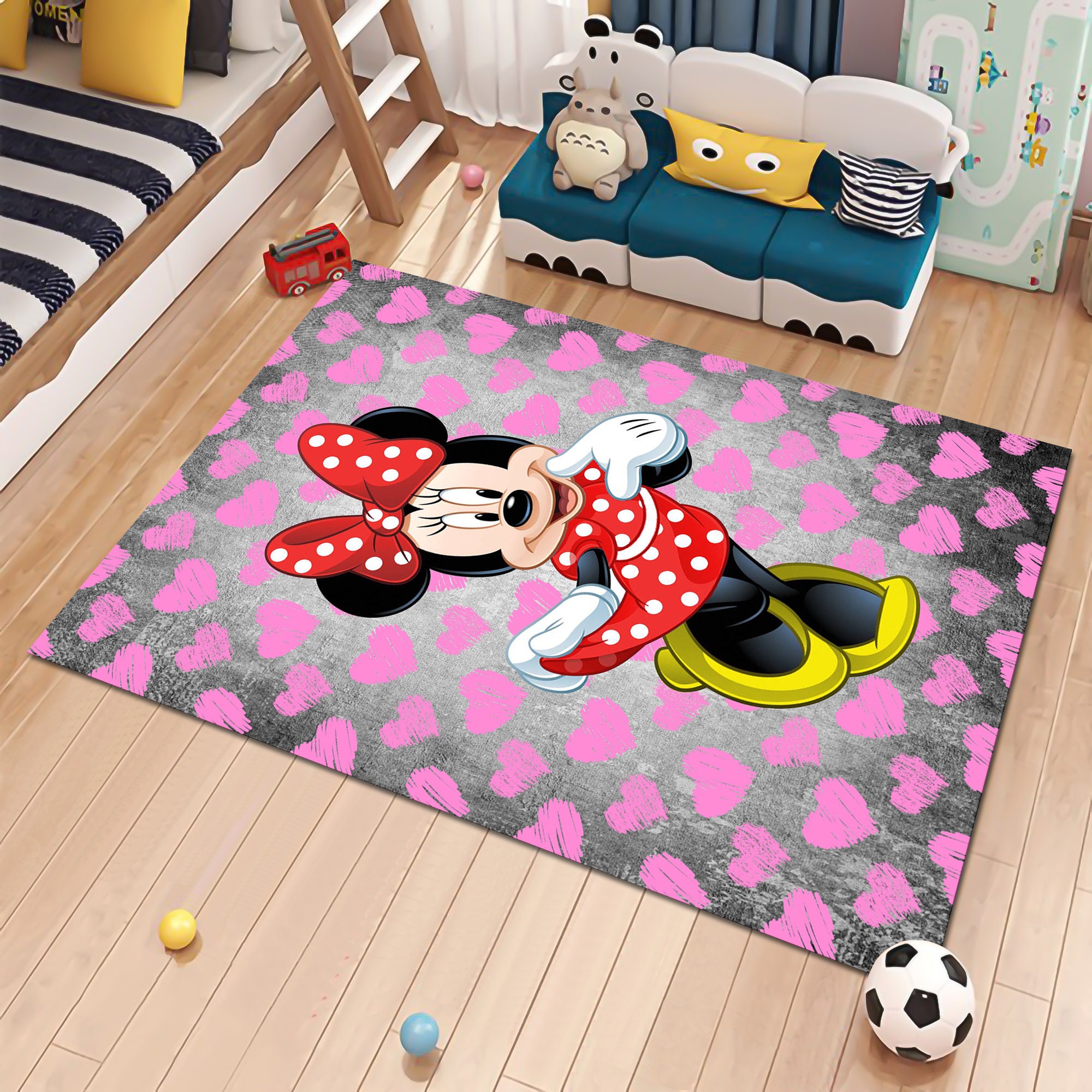 Discover Mickey Rug, Mouse Rug, Cartoon Rug, Pink Rug, Kids Room Rug,Nursery Decor,Bdroom Rug,Kids Decor,Cute Rug,Girl Room Rug