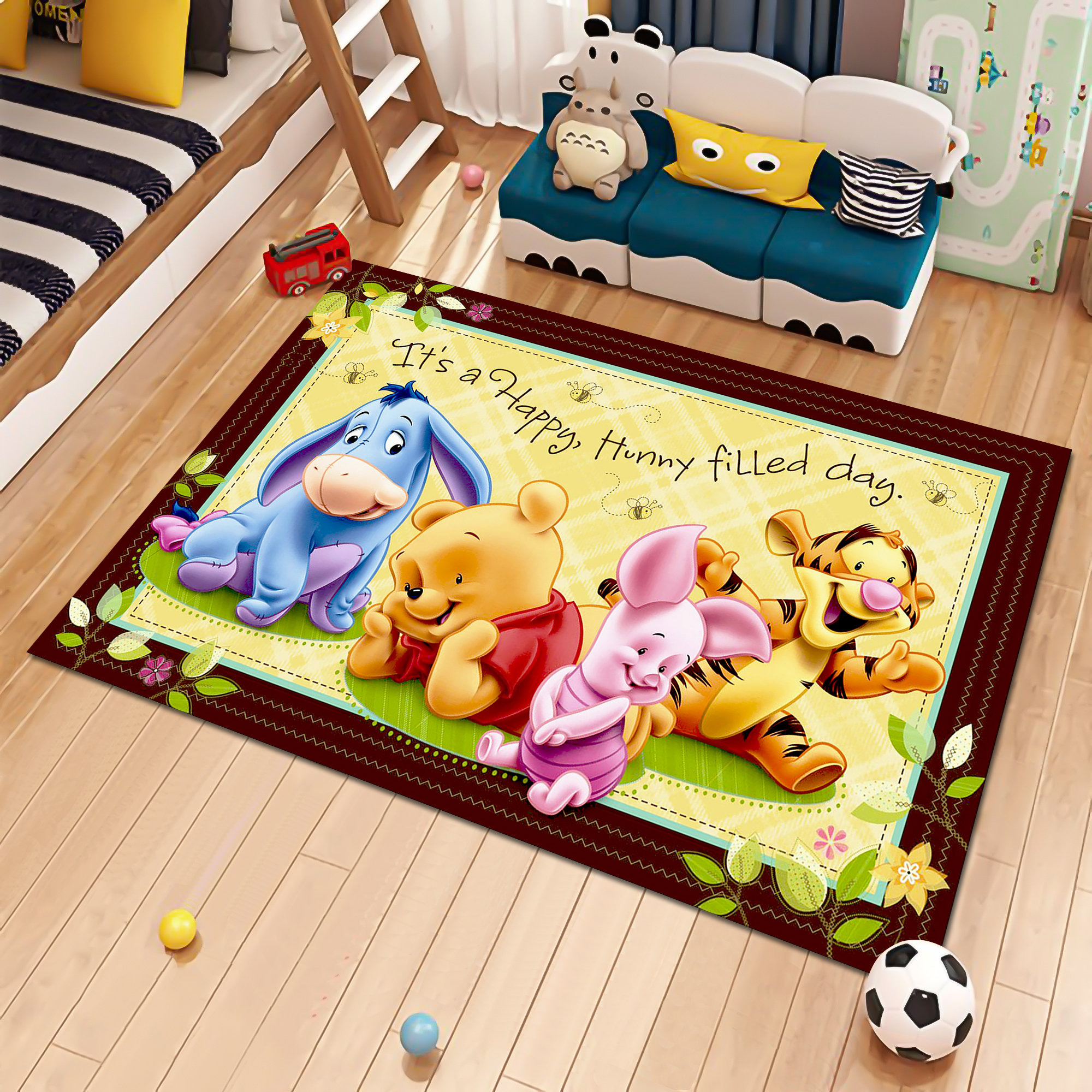 Winnie the Pooh Rug, Characters Rug,cute Rug,cartoon Rug,colorful Rug ...
