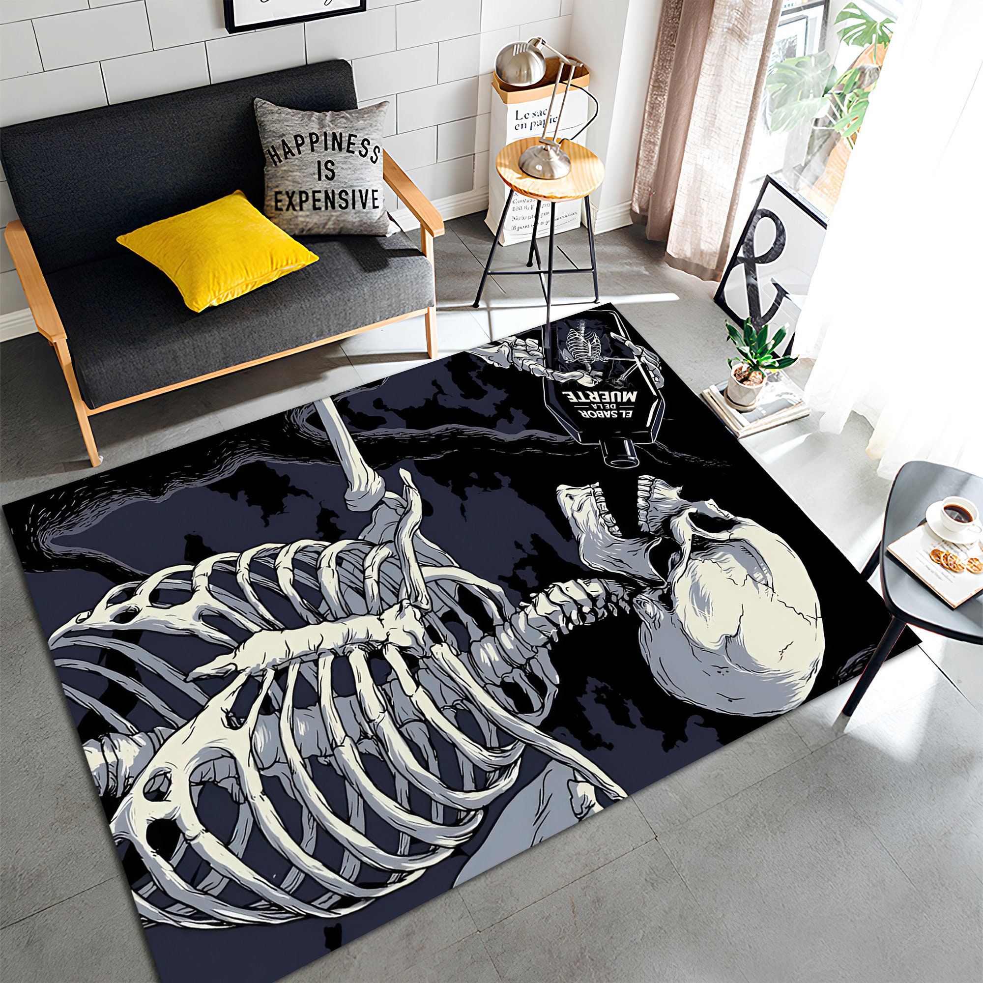 Discover Skull Rug, Skull Decor, Horror Rug, Art Rug, Fear Rug, Young Room Rug