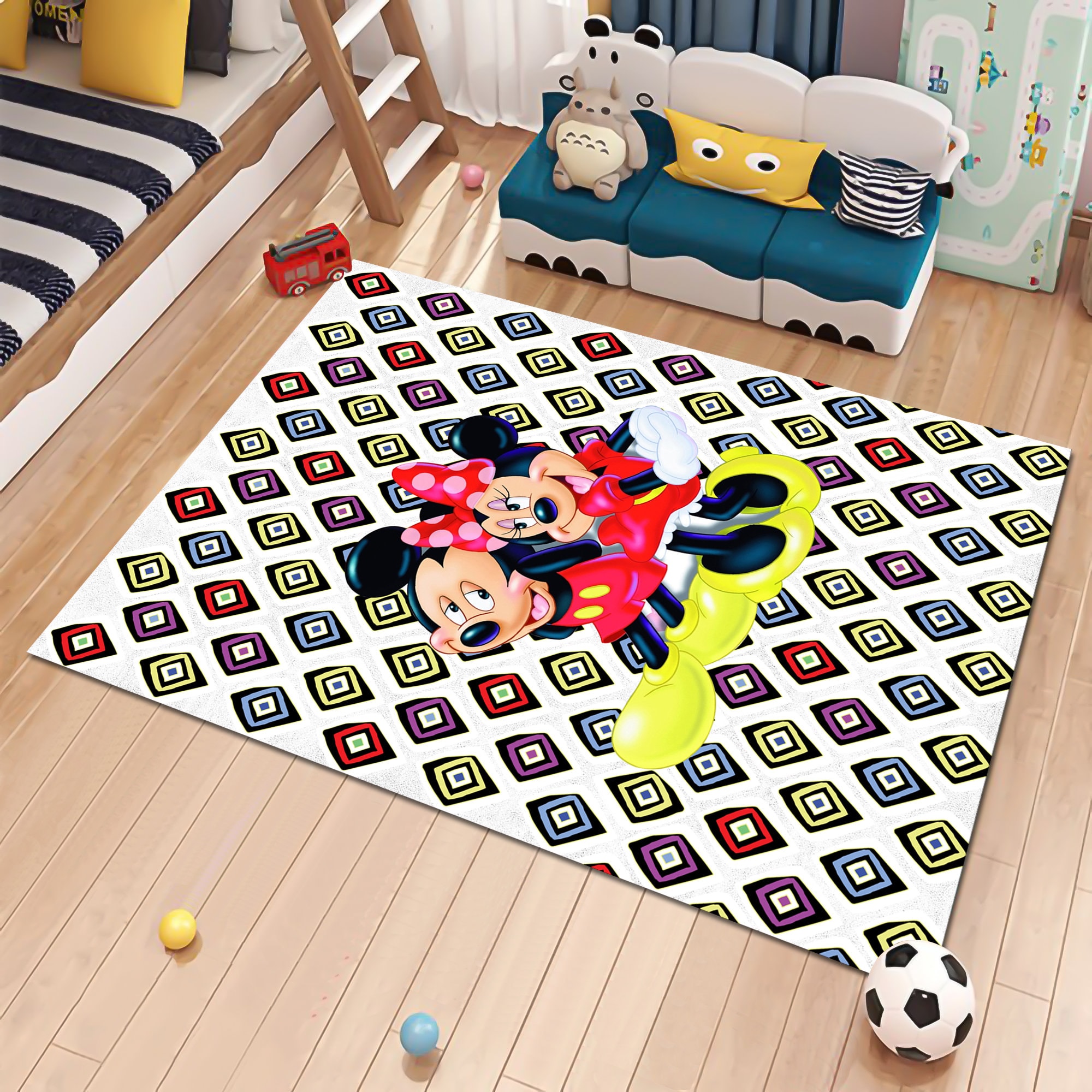 Discover Minnie Rug, Mickey Rug, Mouse Rug, Cartoon Rug, Kids Room Rug,Nursery Decor,Bdroom Rug,Kids Decor,Cute Rug,Girl Room Rug